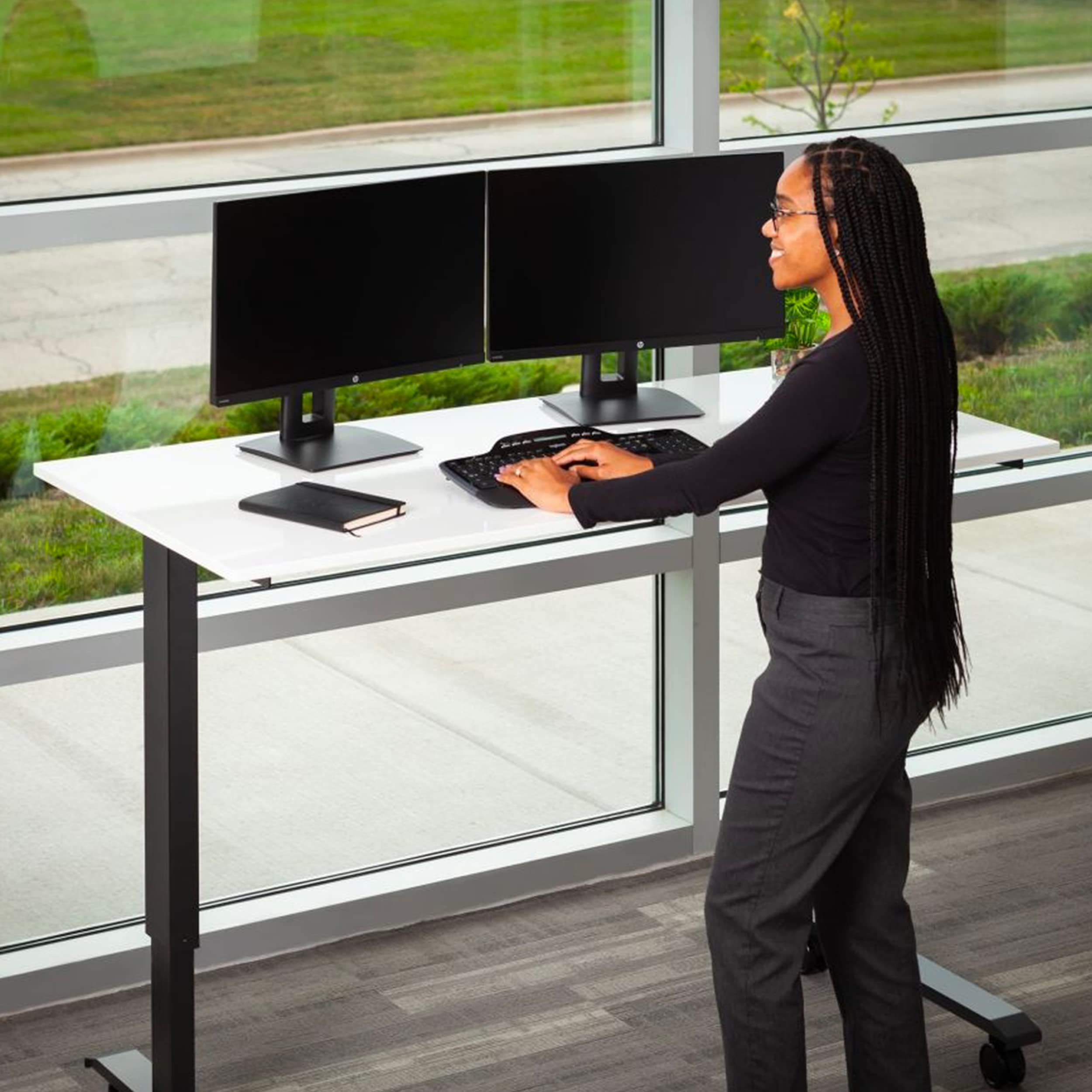 Adjustable Height Standing Desk with Crank - 60
