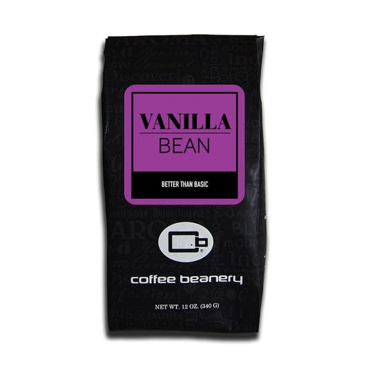 Vanilla Bean Flavored Coffee | Medium Roast Ground Coffee | 12oz Bag | Specialty Arabica Beans | Perfect for Morning Brew & Afternoon Relaxation | by Coffee Beanery