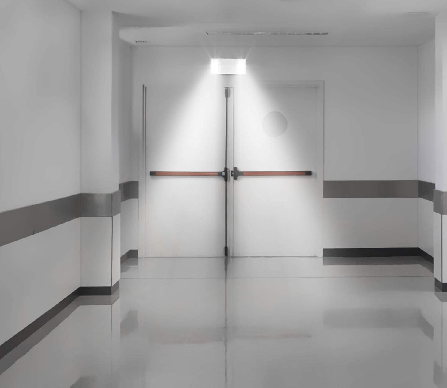 TORCHSTAR 2-Pack UL Listed LED Emergency Light Bundle - Square LED Exit Sign with Red Light, Dual Head & Single/Double Face for Commercial Buildings, Warehouses, and Office Safety Evacuation