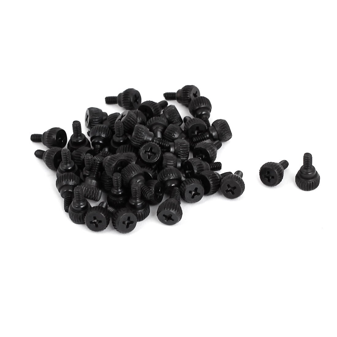 uxcell 50 Pcs Black PC Computer Case Thumbscrews 6#-32 M3.5 Thumb Screws for Desktop, Laptop & Server Hardware Assembly and Maintenance