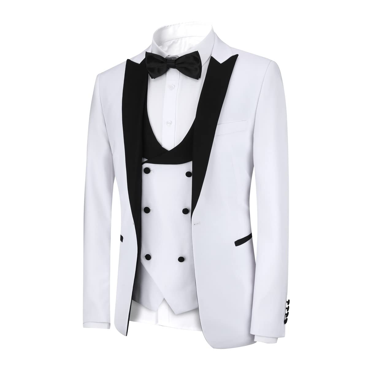 YFFUSHI Men's Slim Fit 3 Piece Suit Set - One Button Blazer, Vest & Dress Pants for Prom, Wedding & Business | Formal Attire for Special Occasions