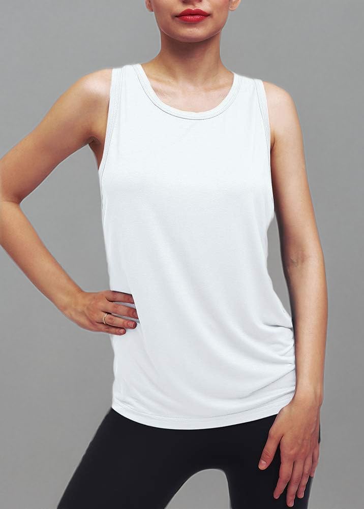 Women's Workout Yoga Tops - Open Back Shirts with Adjustable Tie Back & Breathable Fabric for Yoga, Gym & Running | Perfect for Fitness, Pilates & Summer Sports