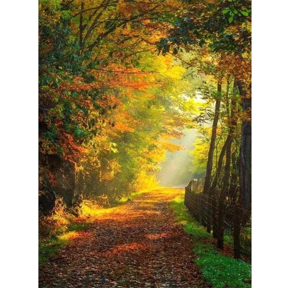 5D Diamond Painting Kits for Adults & Kids - DIY Full Drill Diamond Art by Numbers Kit, Woods Landscape Crystal Picture (80x120cm/32x54inch) - Perfect for Home Wall Decor, Stress Relief & Creative Gift Giving