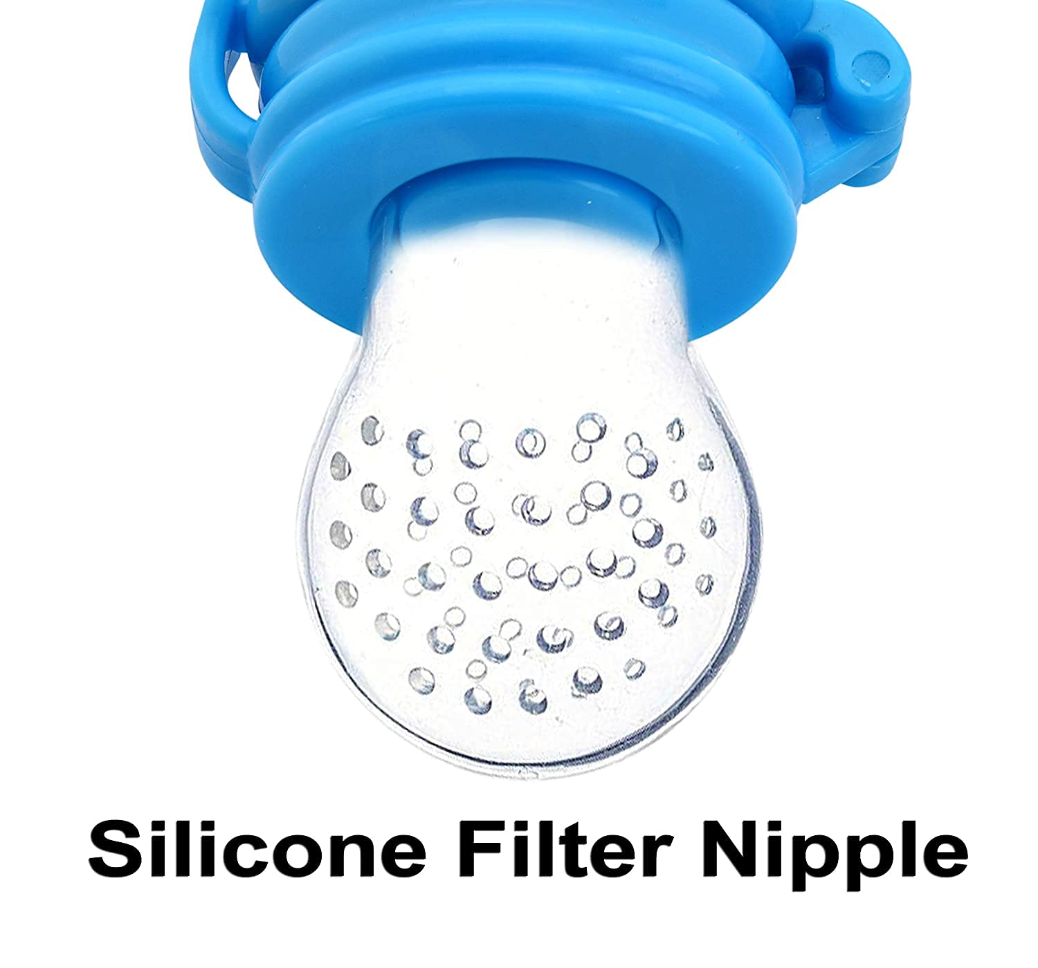 Silicone Baby Fruit Feeder Pacifier - Safe Teether for 4+ Months Infants | BPA-Free Fruit Nibbler & Feeding Set (12 Colors) | Perfect for First Solid Foods & Soothing Gums During Teething