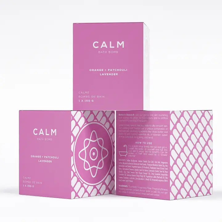 Bare Skin Bar Bath Bomb | CALM Relaxing Aromatherapy for Stress Relief | Perfect for Spa Nights & Self-Care Rituals
