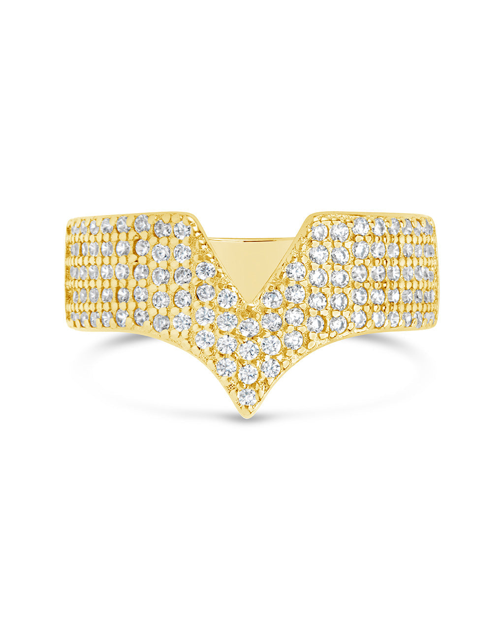 Sandra CZ Pointed Band Ring - Elegant Cubic Zirconia Women's Jewelry for Parties, Weddings & Everyday Wear