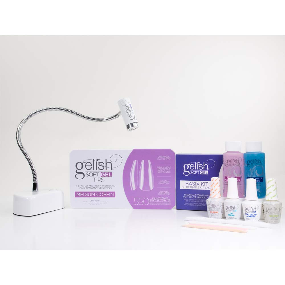 Gelish Soft Gel Nail Polish Kit - Soak Off UV LED Gel Manicure Set for Salon & Home Use, Long Lasting & Chip Resistant, Perfect for Nail Art & DIY Manicures