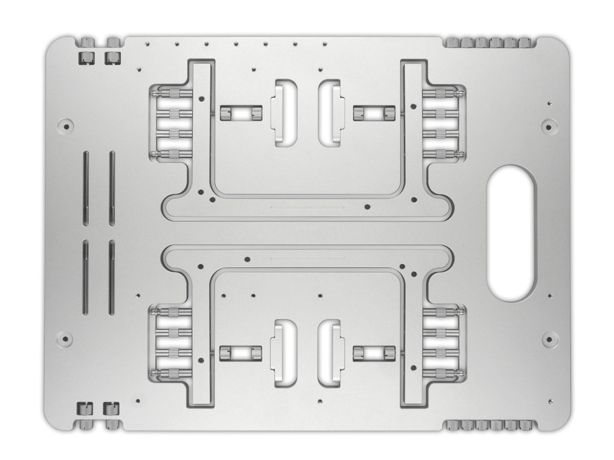Streacom BC1 V2 Aluminum Benchtable - Black/Silver/Titanium | Compact PC Building Workstation for DIY Computer Assembly & Repair