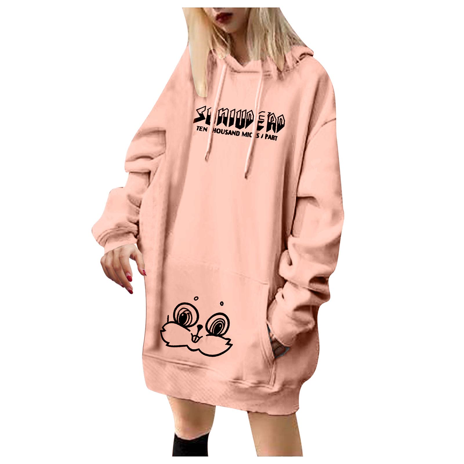 Plus Size Thickening Fleece Hoodie - Velvet Couples Hooded Sweatshirt for Men & Women | Warm Long Sleeve Rabbit Print Pullover | Perfect for Winter Outfits, Casual Dating & Couple Matching