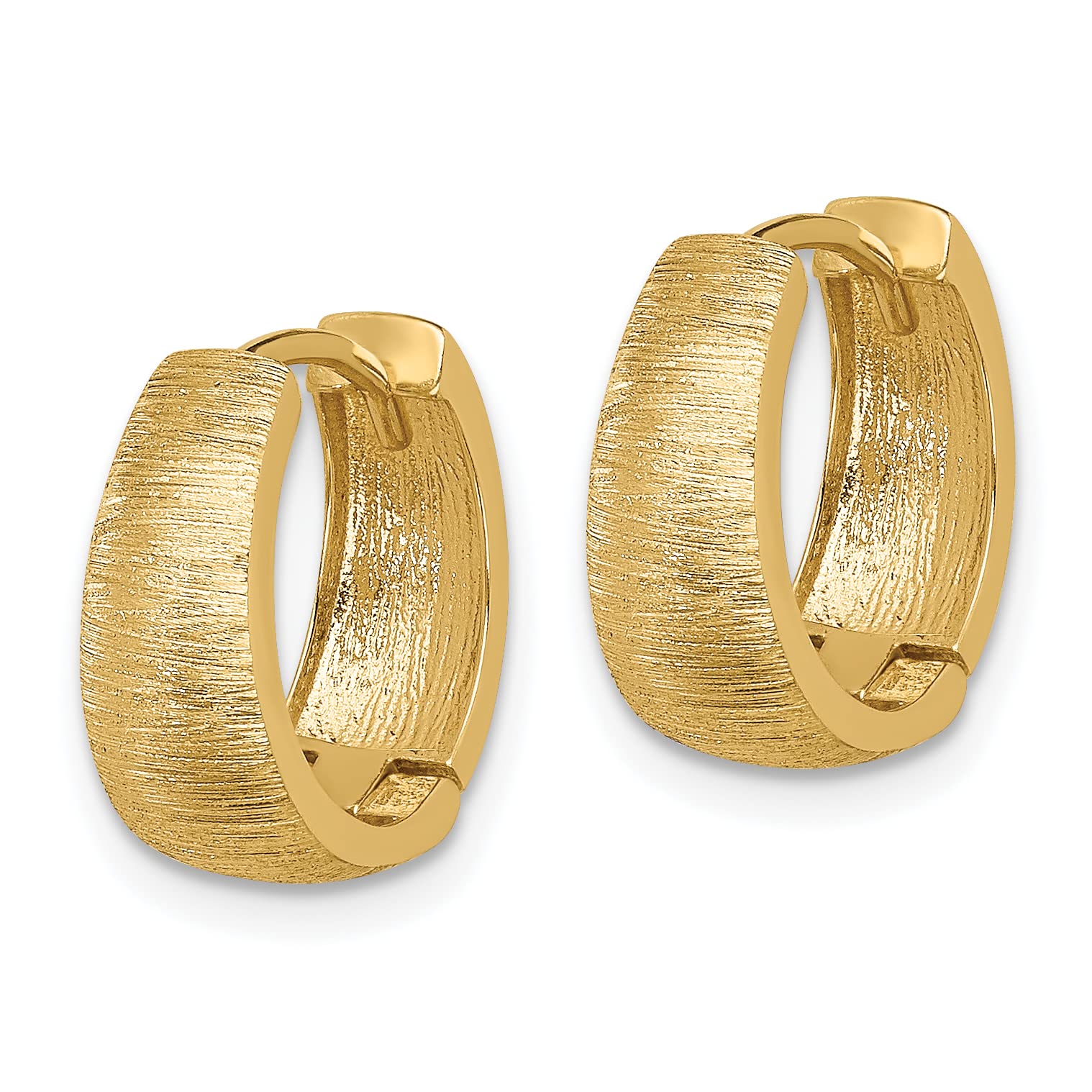 14K Gold Textured Hoop Earrings for Women - Elegant Dainty Huggie Hoops - Perfect for Everyday Wear, Office & Special Occasions
