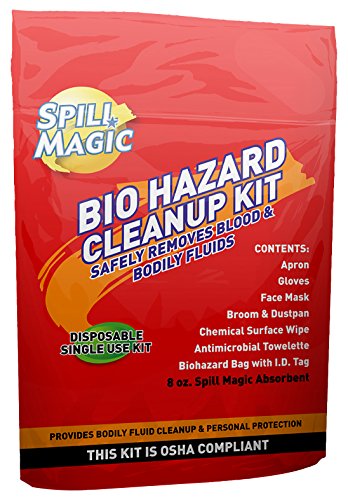 Spill Magic Biohazard Spill Clean Up Kit (SM-BIOHAZARD) - Emergency Blood & Bodily Fluid Cleanup for Hospitals, Labs & Crime Scenes
