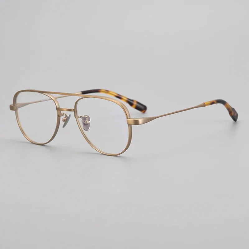 Aror Women's Full Rim Oval Double Bridge Titanium Eyeglasses Frame - Lightweight & Durable for Work, Reading & Fashion (Model 491217)