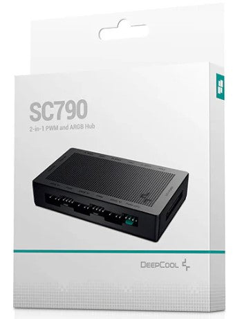 Deepcool SC790 1 to 6 ARGB & PWM Fan Hub - PC Cooling Controller for RGB Case Fans, CPU Coolers & Gaming PC Builds