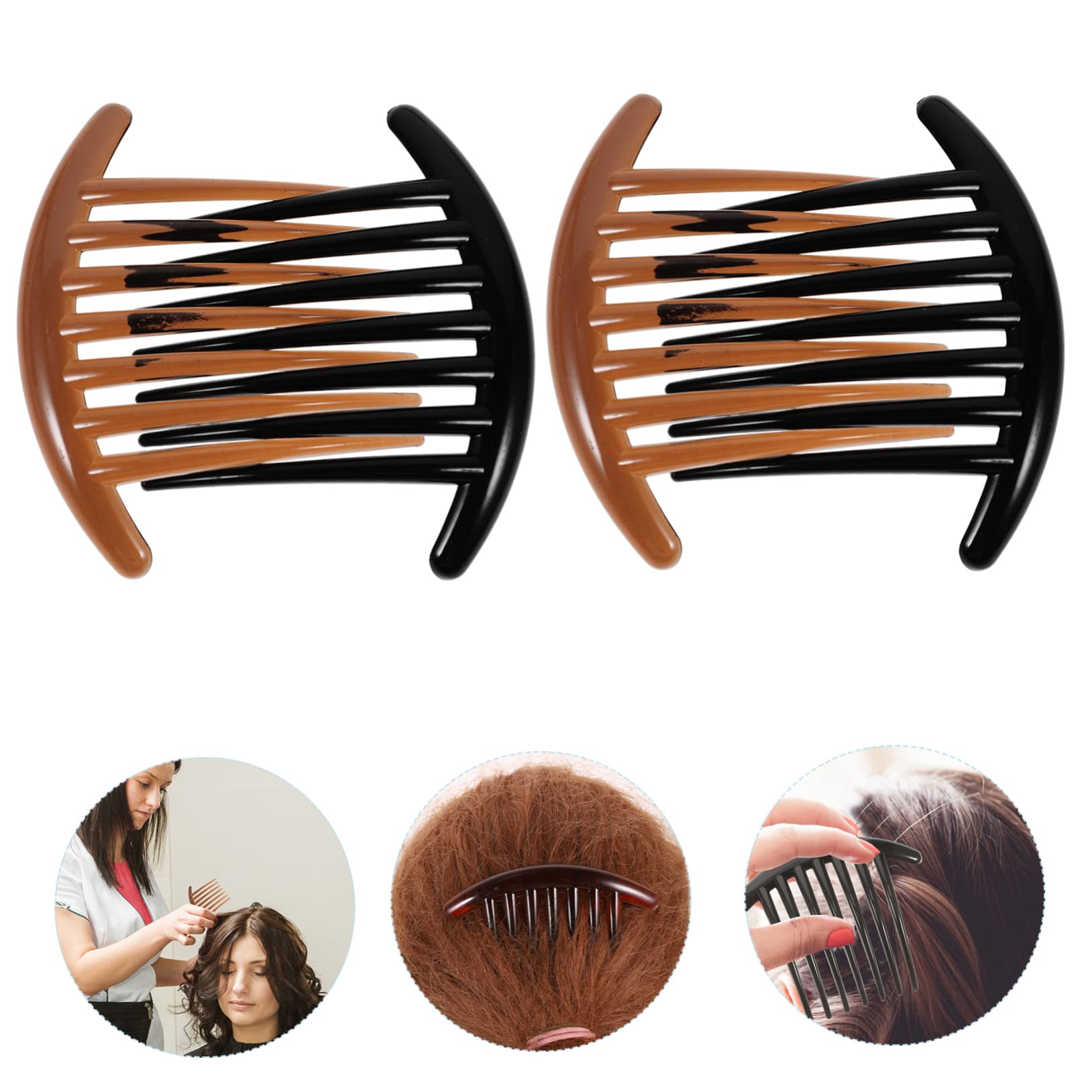 Minkissy 10 Pack Acrylic Hair Combs Set for Women - 7 Teeth Side Combs, Stylish Hair Accessories for Girls & Women - Perfect for Weddings, Parties & Everyday Hairstyling