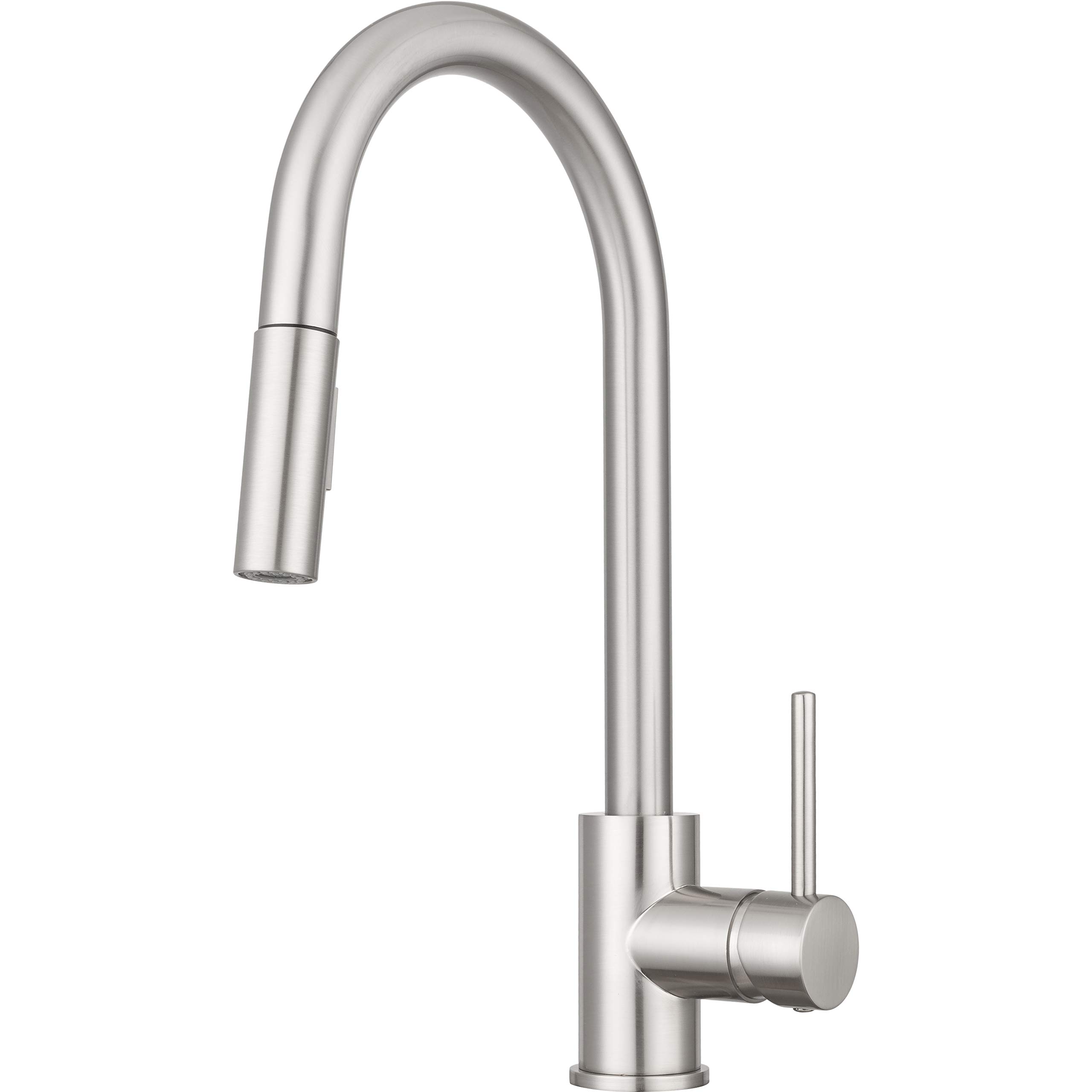 Pacific Bay Bellevue Swivel Kitchen Faucet with Pull-Down Sprayer - Brushed Satin Nickel Finish for Modern Kitchens | Perfect for Washing Dishes, Filling Pots & Daily Cooking Tasks