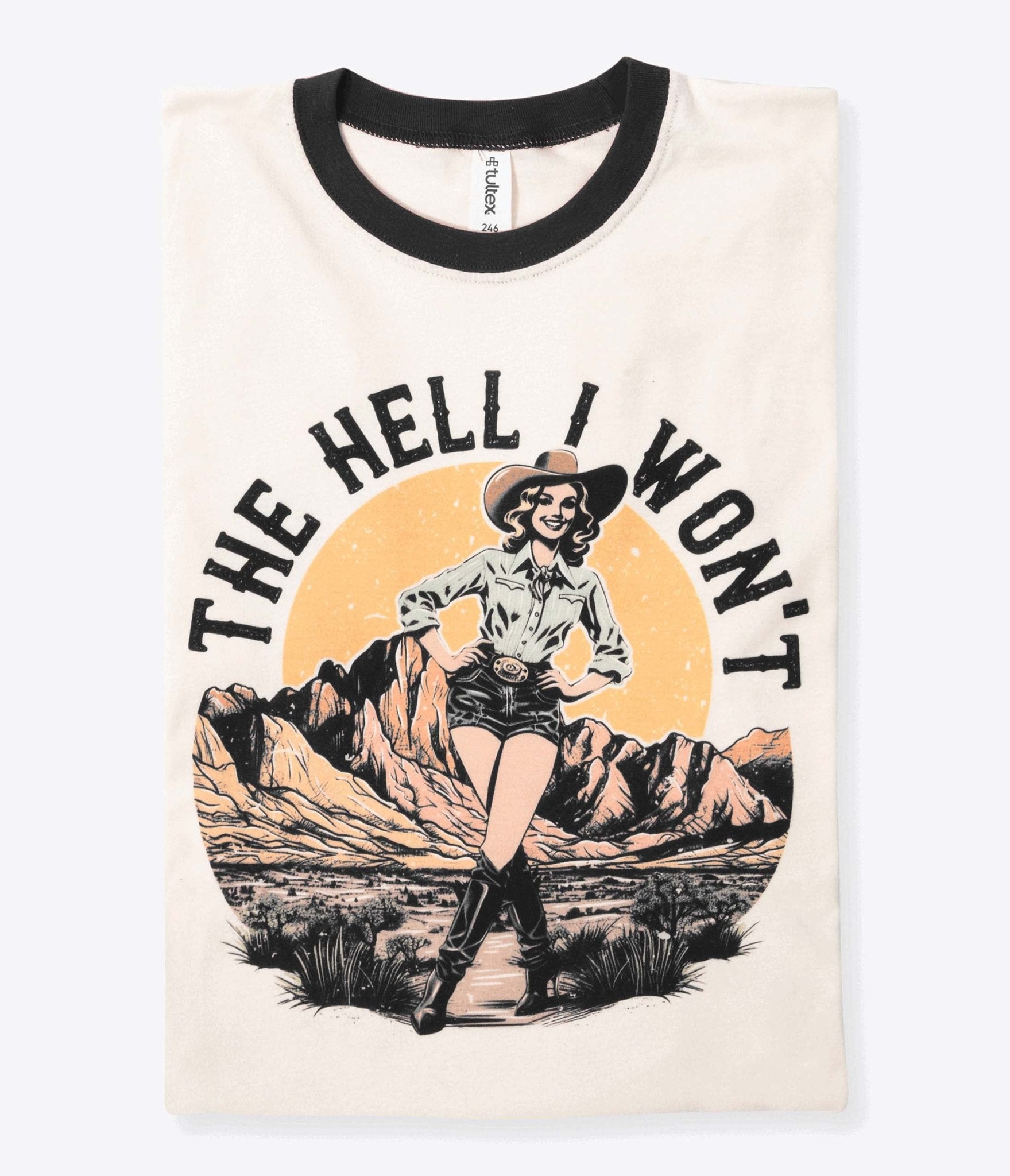 Unisex Black Collar Graphic Ringer Tee - Cool Vintage Style T-Shirt for Men & Women | Perfect for Casual Wear, Concerts, and Street Fashion