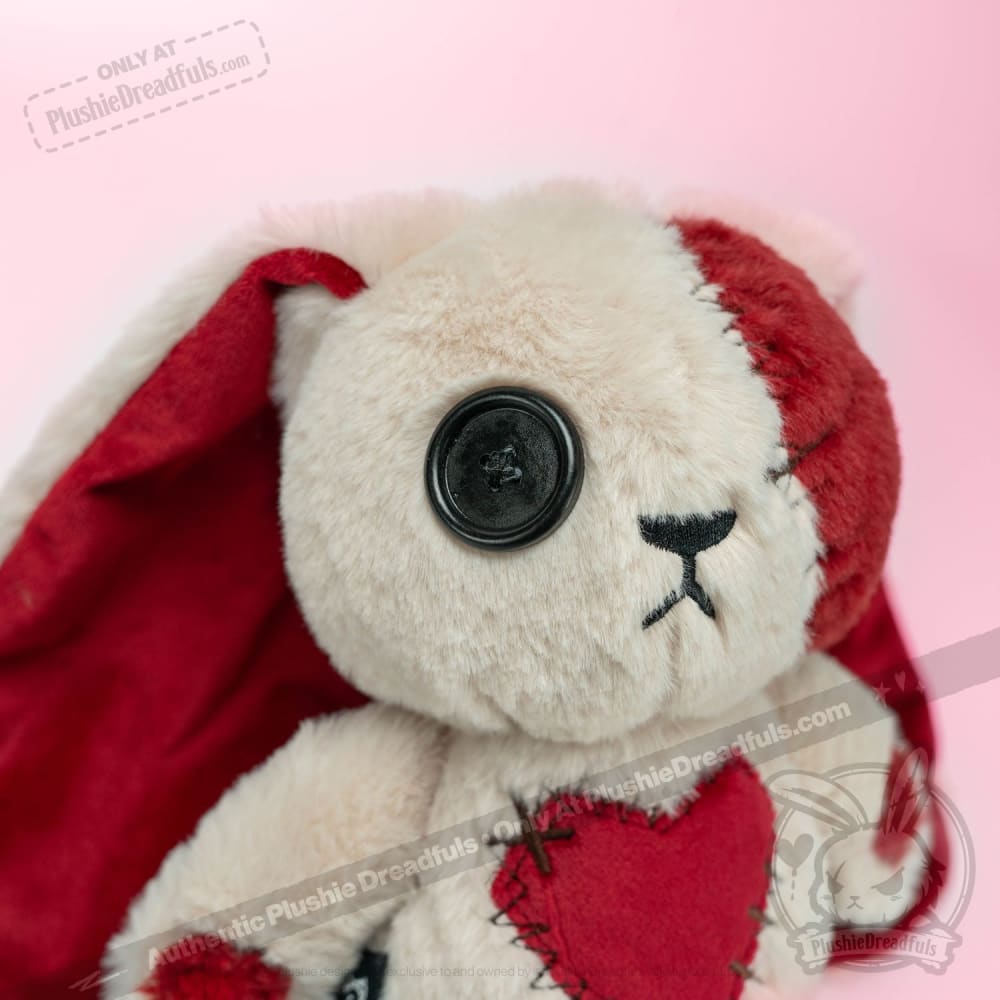 Plushie Dreadfuls Love Rabbit Stuffed Animal - Soft Cuddly Bunny Plush Toy for Kids, Valentine's Gift, Anxiety Relief & Bedroom Decor