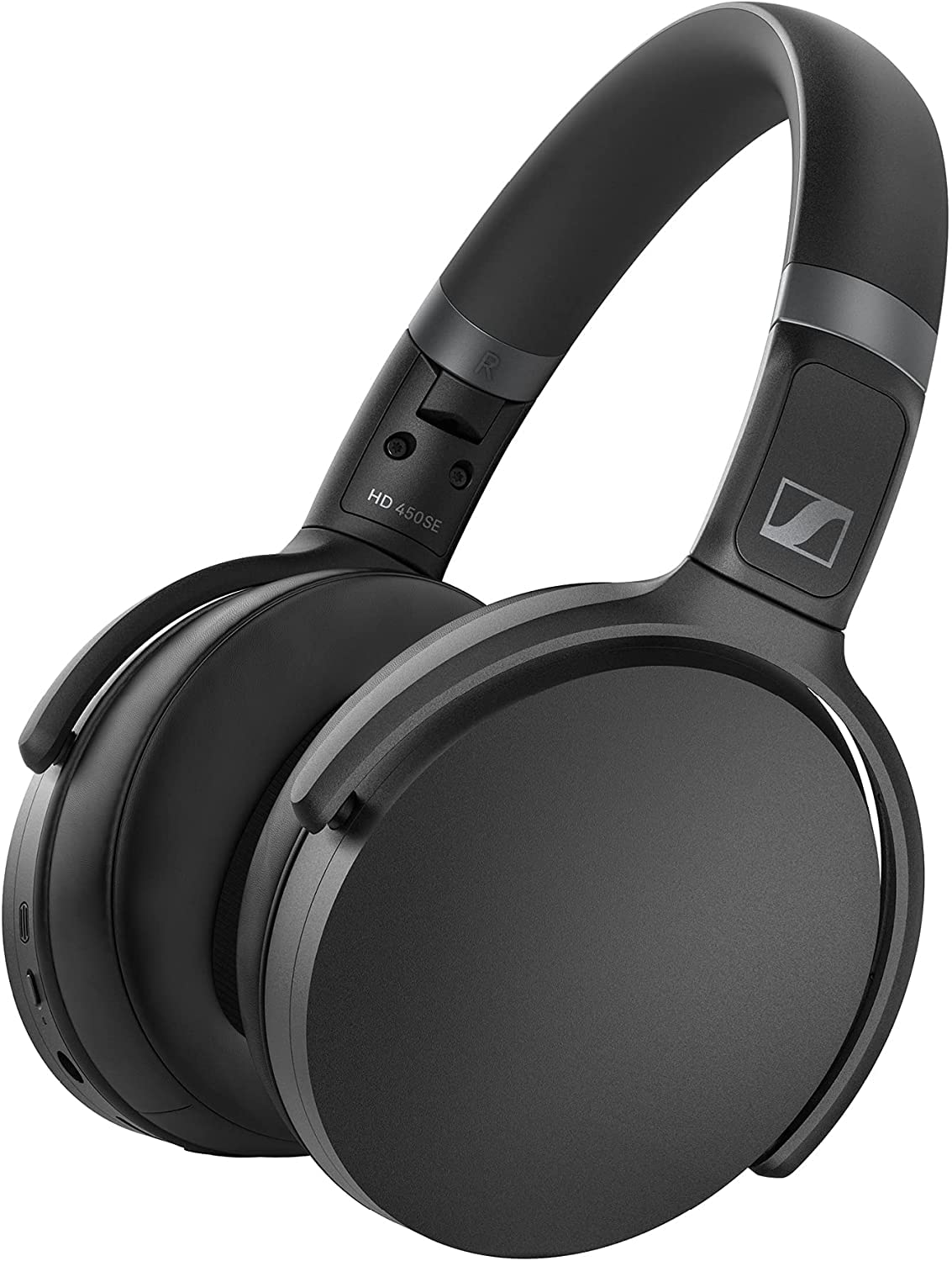 Sennheiser HD 450SE Wireless Bluetooth 5.0 Headphones with Alexa Built-in - Active Noise Cancelling Over-Ear Headphones, 30H Battery Life, USB-C Fast Charging, Foldable Design for Travel & Commuting - Black