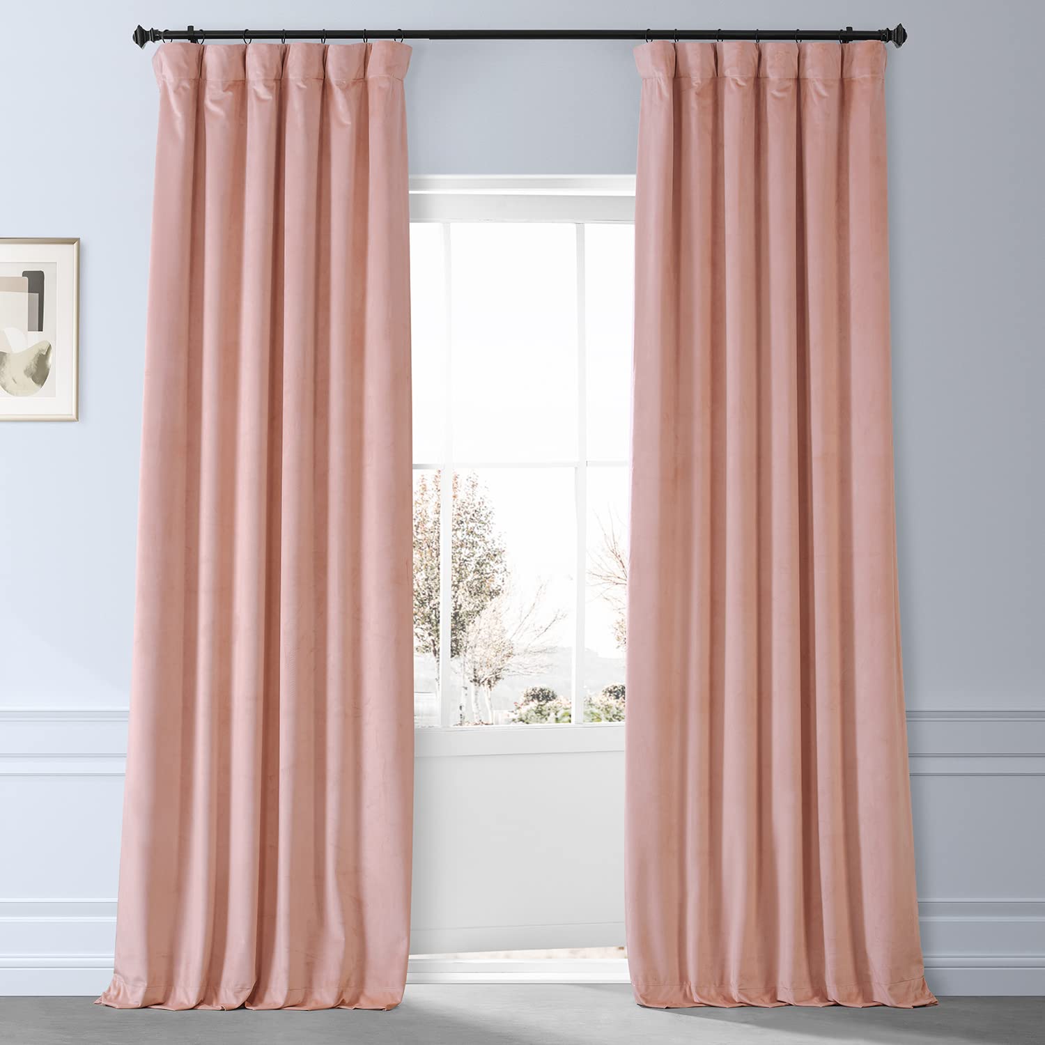 Premium HPD Signature Plush Velvet Blackout Curtains - Thermal Insulated Room Darkening Drapes for Bedroom & Living Room (50