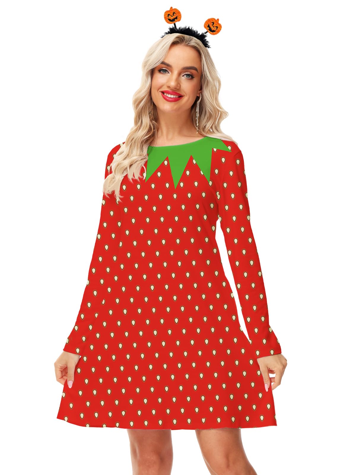 Deerose Women's Sleeveless Watermelon Print Summer Dress with Pockets - Cute Funny Fruit Outfit for Beach, Vacation & Casual Wear