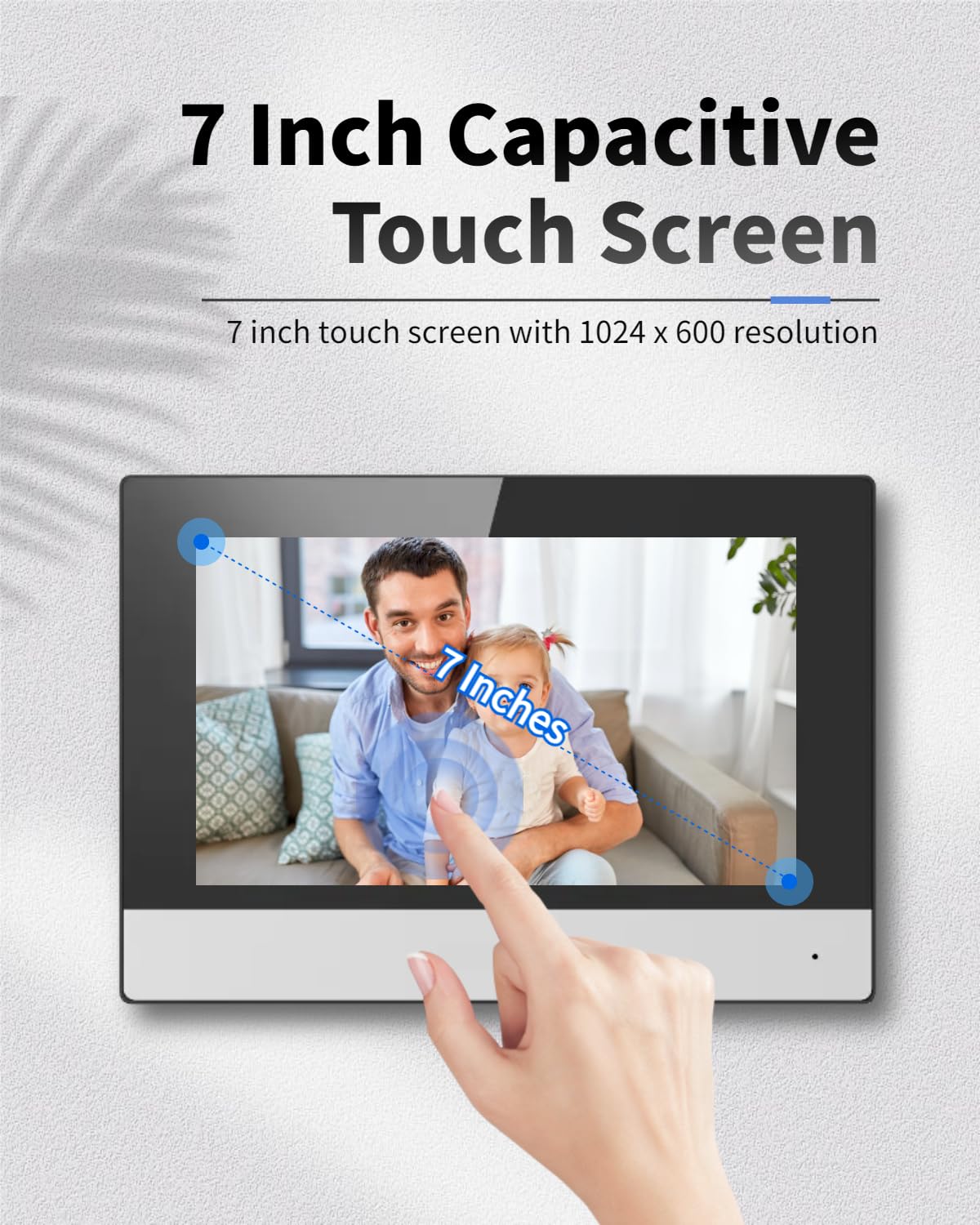 HIK IP Video Door Phone with 7-inch Colorful TFT Screen - Built-in Microphone & Loudspeaker, Remote Unlock, PoE Powered (KH6320-WTE1) - No Monthly Fees for Home & Business Security