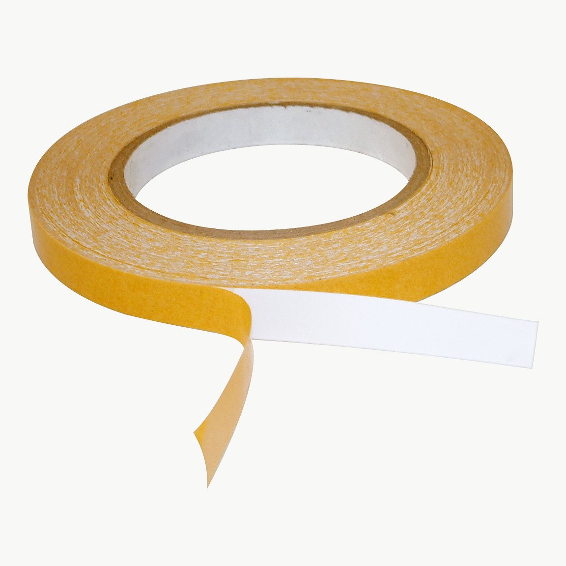 JVCC Double-Sided PVC Film Tape (DC-4414W) - 1.5 Inch x 36 Yards White - Strong Adhesive for Crafts, DIY Projects & Home Repairs
