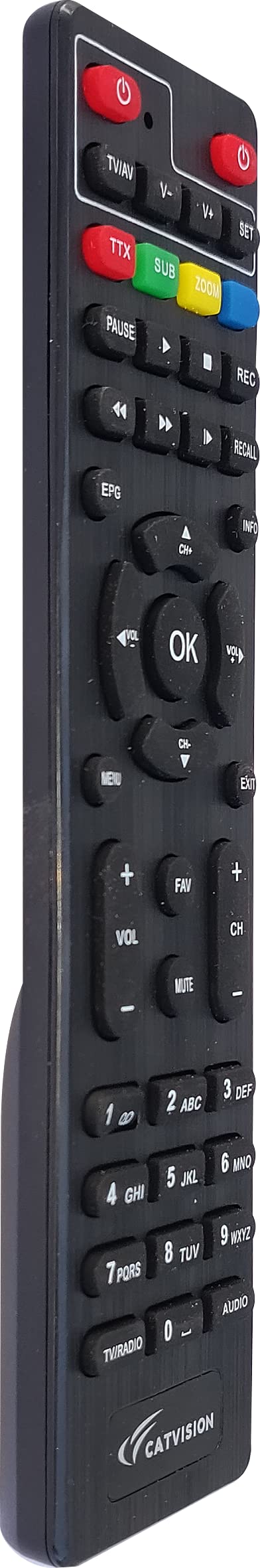 CATVISION Remote Control for CATVISION Set Top Box - Universal Replacement, Easy Setup, Long Range - Perfect for Living Room, Bedroom & Home Entertainment
