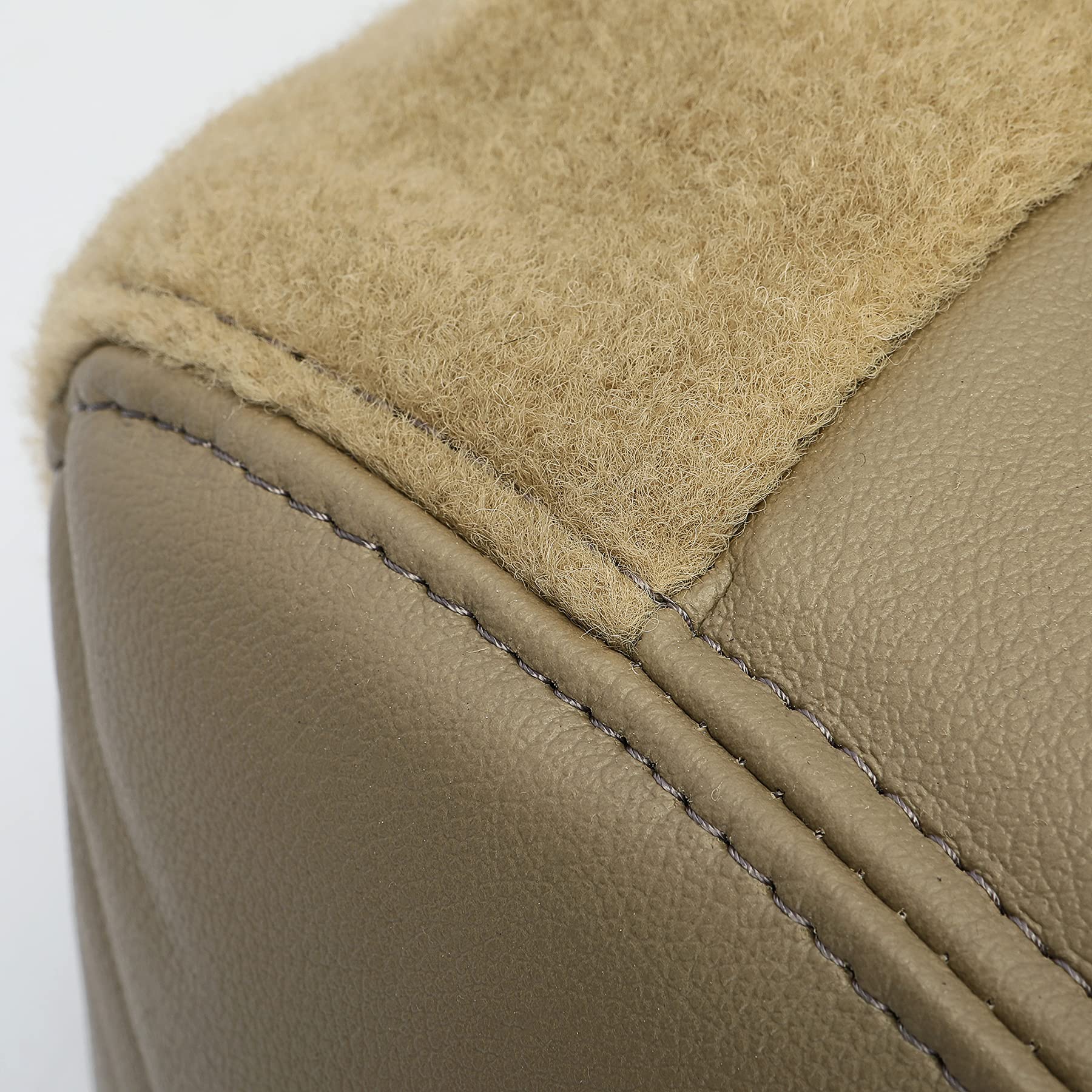 ECOTRIC Tan Synthetic Leather Seat Covers for 2000-2001 Ford Excursion Limited & XLT Models - Driver Bottom & Top Cover + Passenger Top Cover | Durable Protection & Comfort Upgrade for Trucks & SUVs