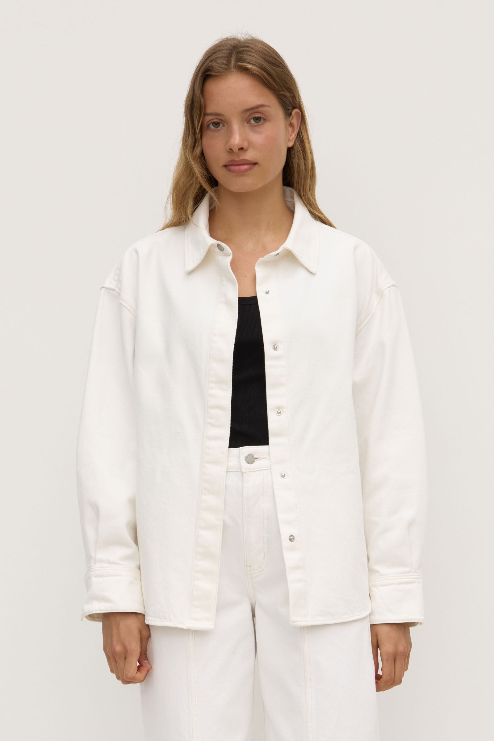 Emilia Denim Overshirt Jacket for Women - Stylish Lightweight Denim Shacket for Casual Outfits & Layering | Perfect for Spring, Fall & Everyday Wear