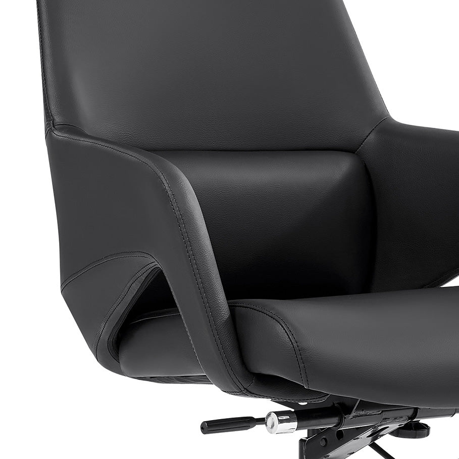 Premium RONAN Executive Office Chair - Ergonomic High Back Desk Chair with Adjustable Height & Lumbar Support - Black - Perfect for Home Office, Conference Rooms & Corporate Workspaces