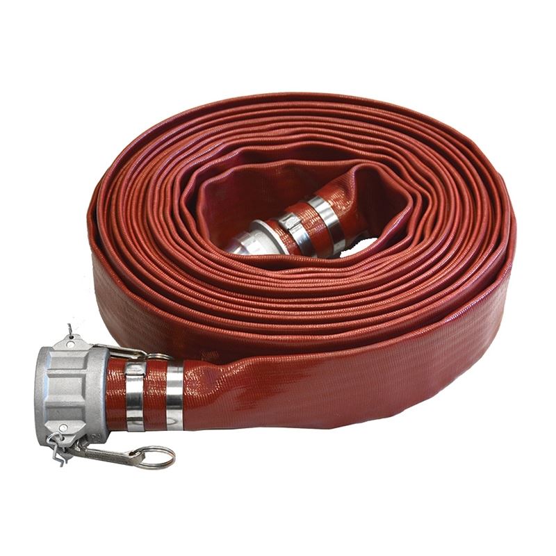 3in x 50ft Heavy Duty Brown Discharge Hose - Durable Flexible Water Drainage Pipe for Construction, Landscaping & Farm Use