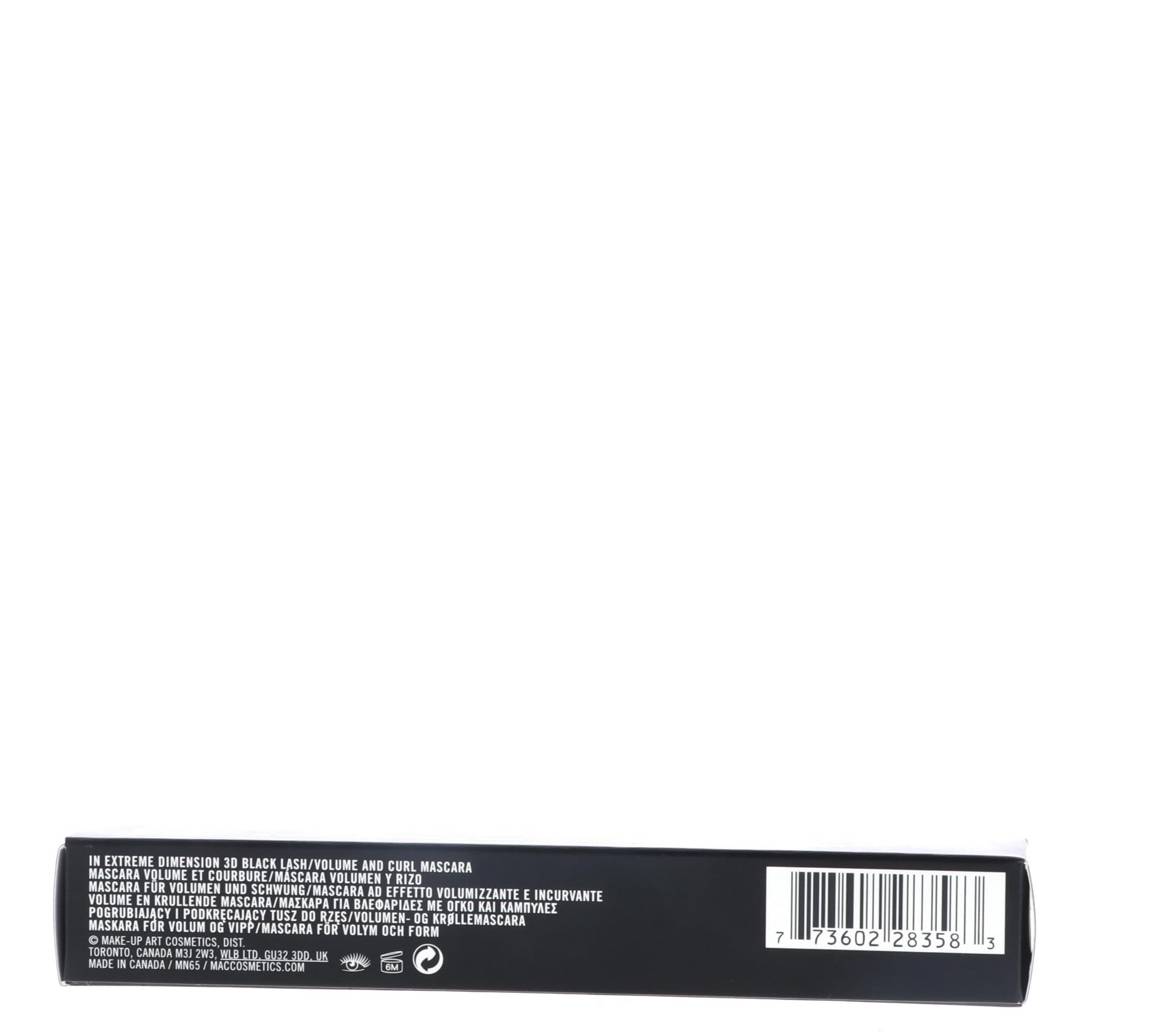 MAC In Extreme Dimension 3D Black Lash Mascara - Volumizing & Lengthening Waterproof Mascara for Dramatic Lashes, Full Size New (No Box) - Perfect for Night Out, Date Night & Special Occasions