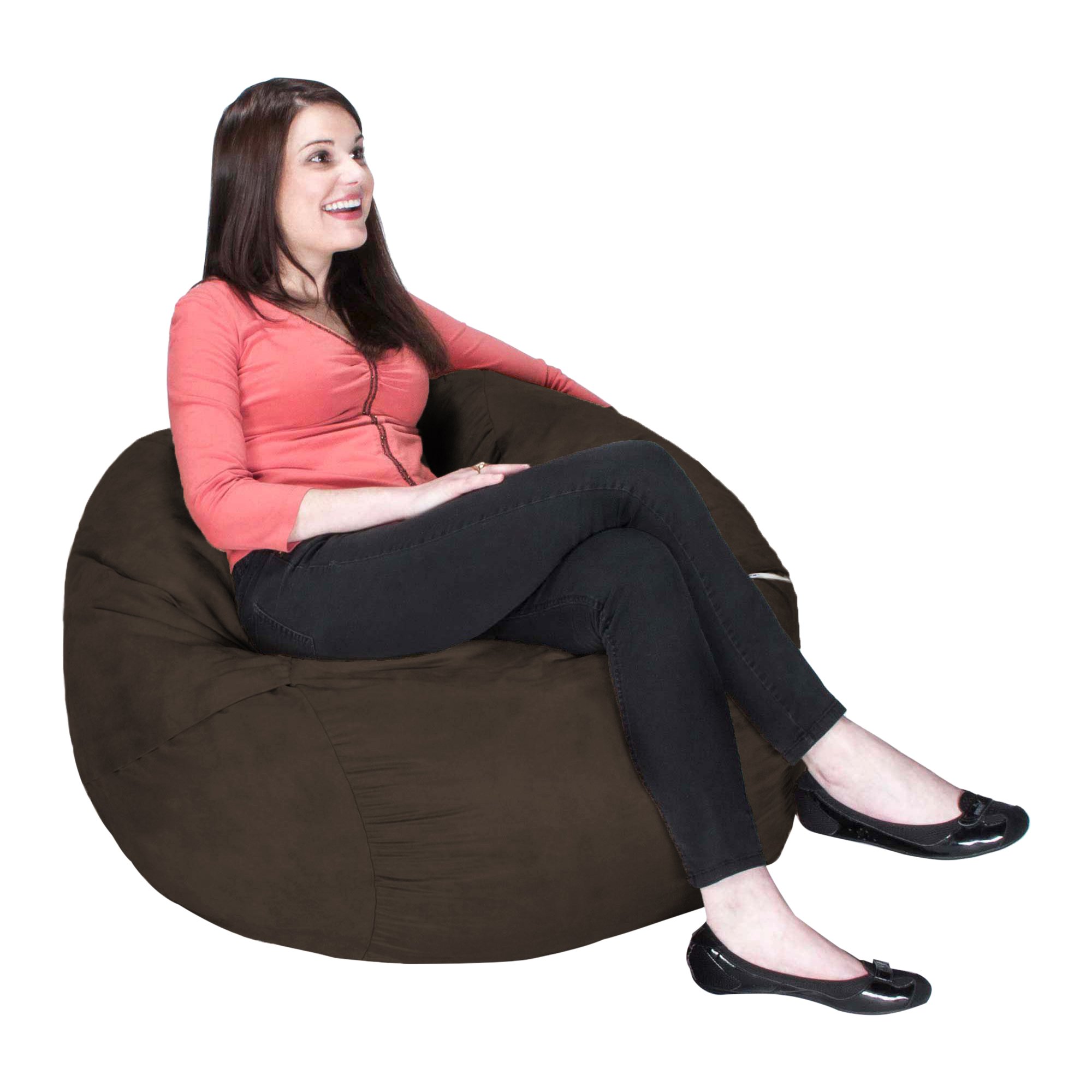 Jaxx Saxx 3 Feet Bean Bag Chair for Kids & Adults - Soft & Comfortable Chocolate Brown Lounger - Perfect for Bedroom, Game Room, Dorm & Relaxation