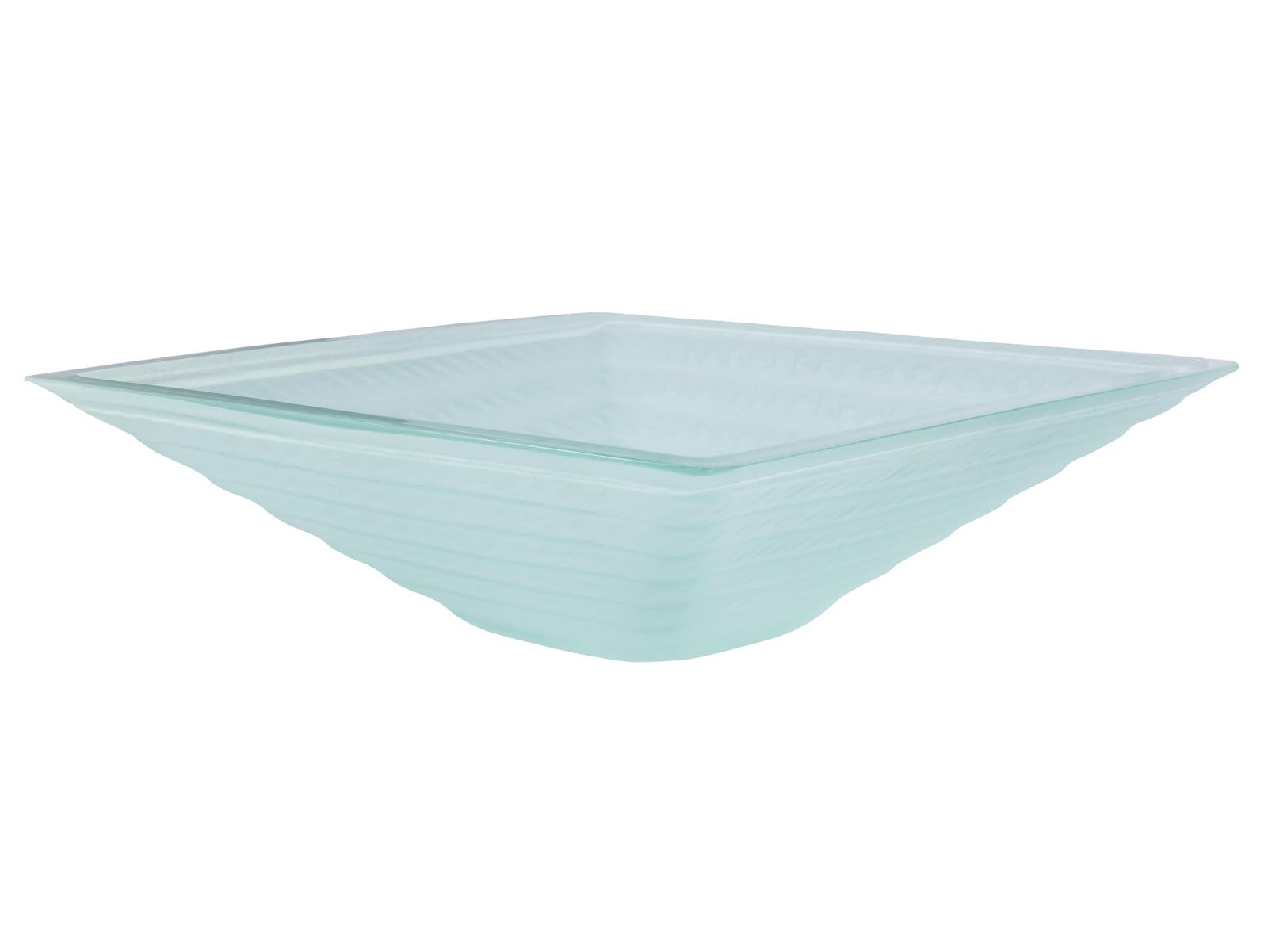 Crystal Clear Square Glass Vessel Bathroom Sink - Modern Above Counter Basin for Vanity, Powder Room & Luxury Bathroom Decor
