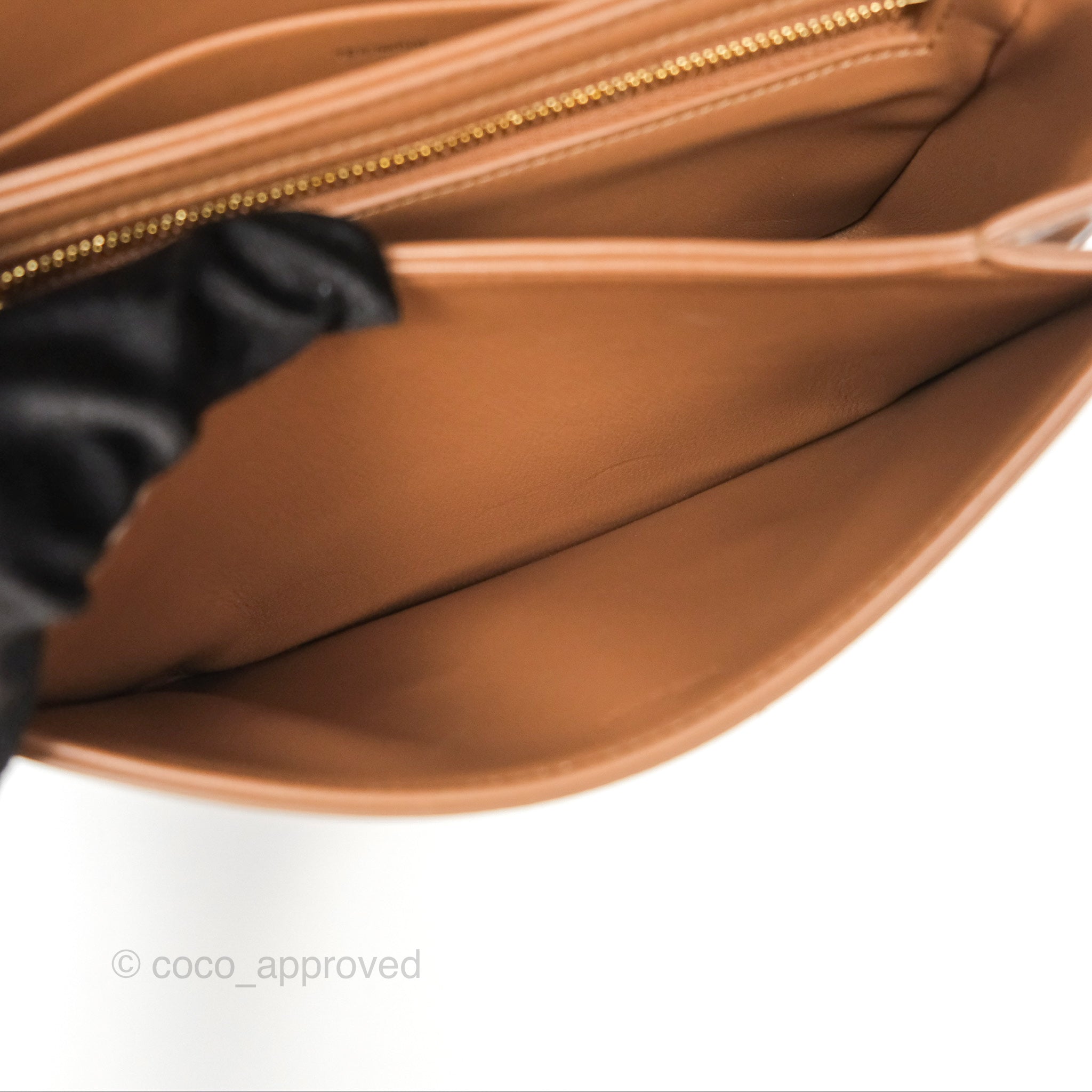 Celine Teen Triomphe Bag - Shiny Calfskin Leather Crossbody Purse in Bronze | Perfect for Date Night, Parties & Everyday Elegance
