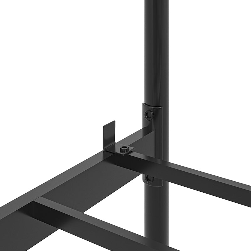 Ernesto 61 Industrial King & Queen Size Platform Bed Frame - Modern Metal & Wood Design for Bedroom, Guest Room, Loft or Studio Apartment