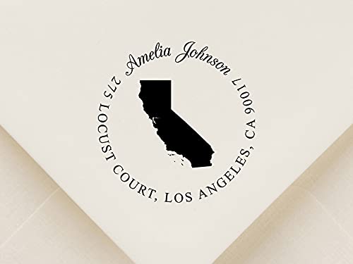 Custom California Address Stamp - Self Inking 1.5