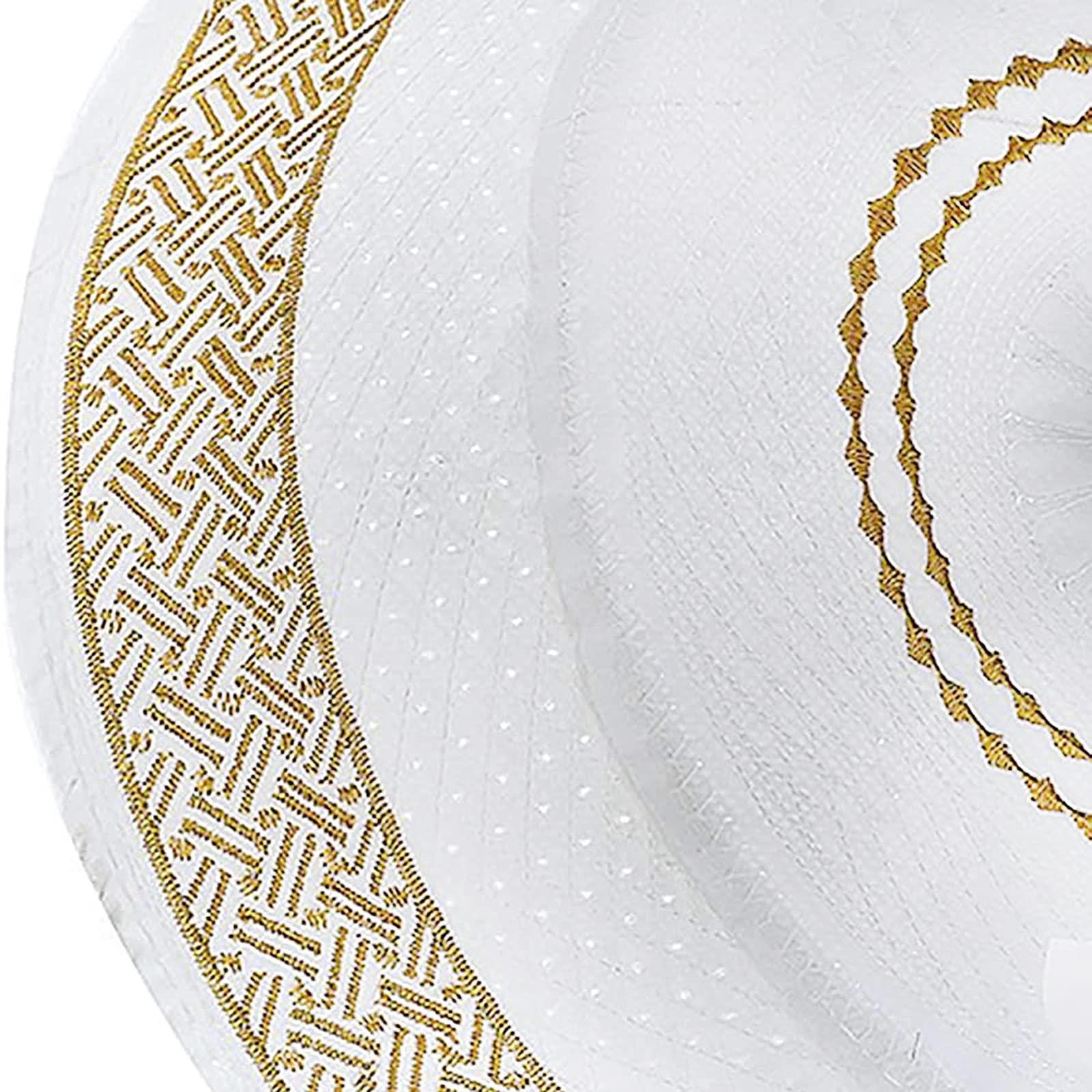 Men's Muslim Prayer Kufi Hat - Embroidered Islamic Skull Cap for Men & Boys - Traditional Kufi Headwear for Salah, Eid & Daily Prayers - Perfect for Mosque, Home Worship & Islamic Events