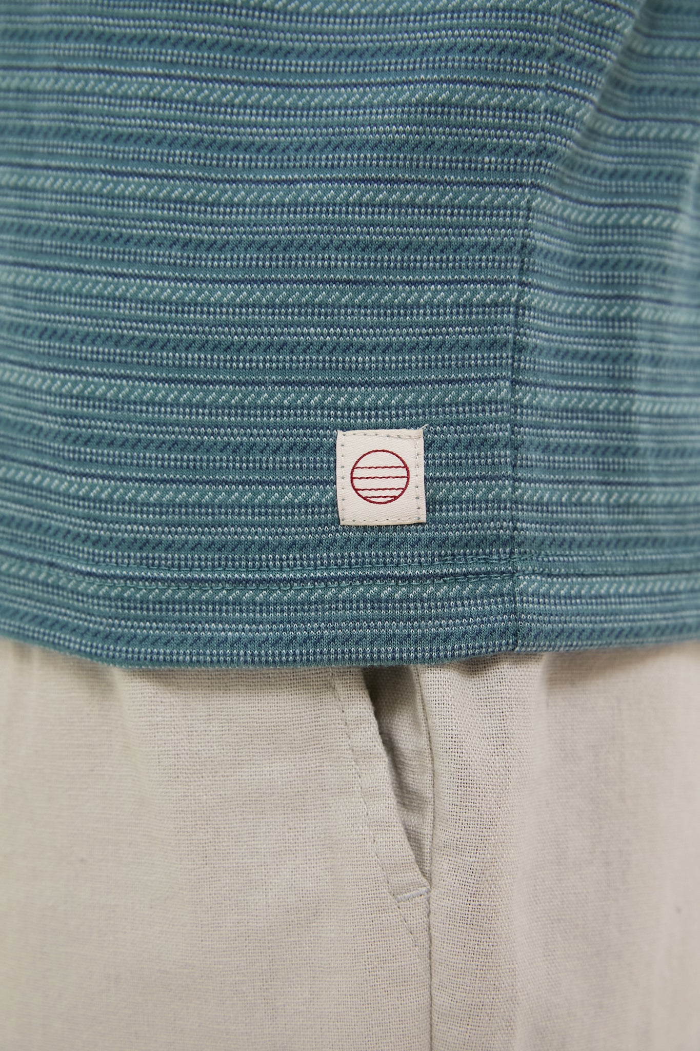 Blue Spruce Signature Crew Stripe Tee - Soft Cotton Men's Casual T-Shirt for Everyday Wear | Perfect for Street Style, Weekend Outings & Layering