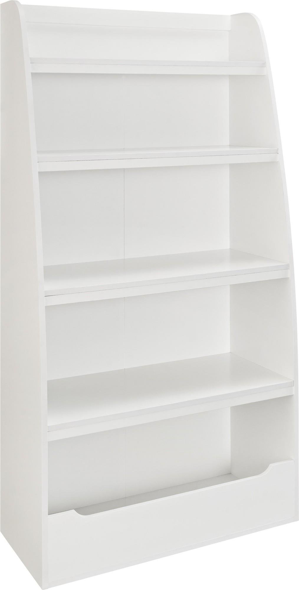 Ameriwood Home Hazel Kids' 4 Shelf Bookcase, White - Sturdy Wooden Bookshelf for Children's Room, Nursery, Playroom & Classroom Organization