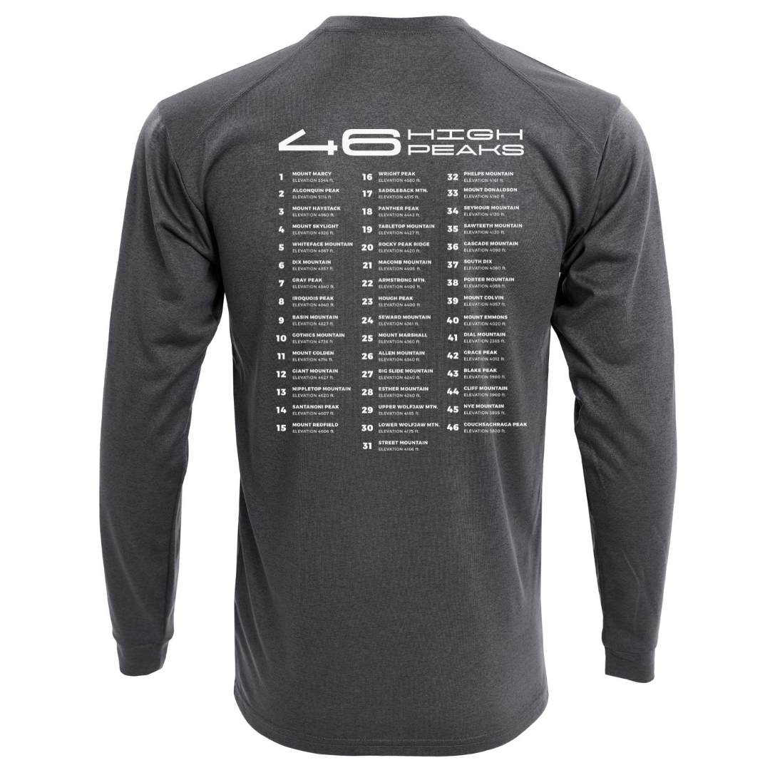 ADK High Peaks Performance Long Sleeve Hiking Shirt - Moisture Wicking & UV Protection for Outdoor Adventures, Camping, and Trail Running