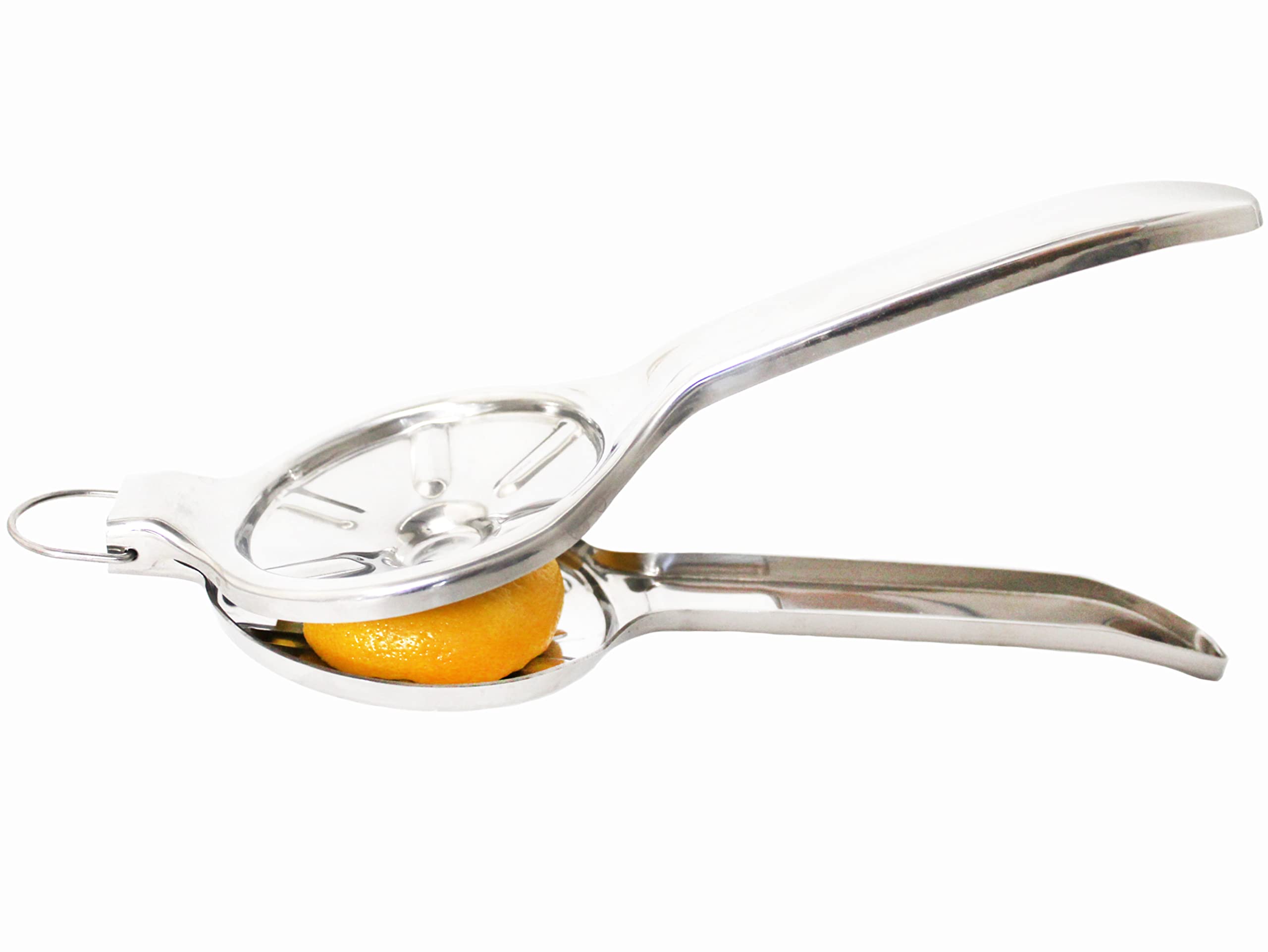 Premium Jumbo Size 100% Stainless Steel Lemon Squeezer - Heavy Duty Citrus Press for Lime, Orange & Lemon - Includes Free Citrus Tap - Perfect for Bars, Restaurants & Home Kitchen Use
