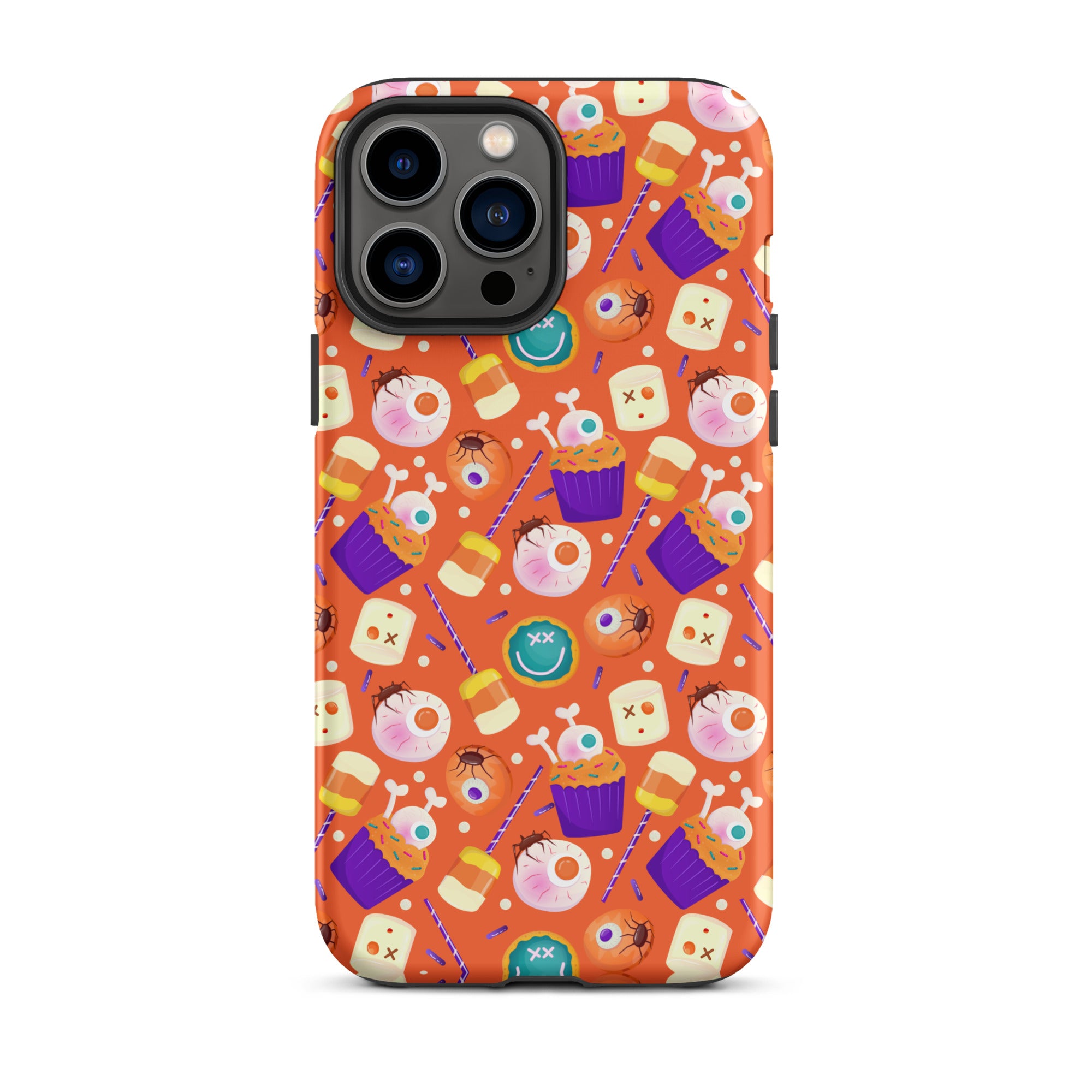 Halloween Trick or Treat Premium Shockproof iPhone Case - Cute Pumpkin Design for iPhone 14/13/12 Pro Max - Perfect for Halloween Parties, Costume Events & Spooky Decorations