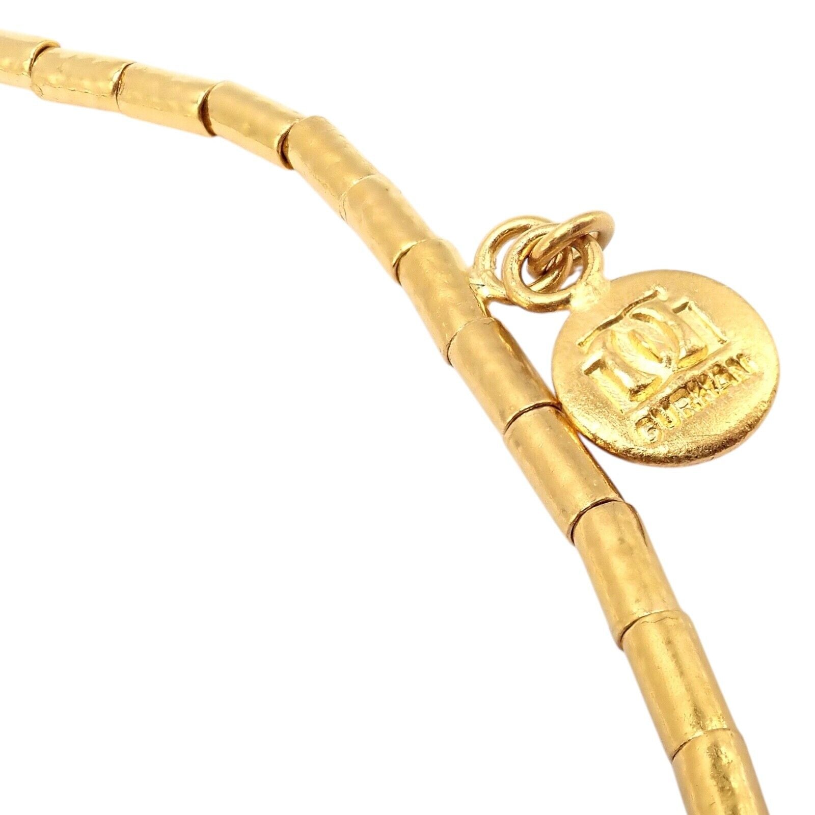 Authentic Gurhan 24K Yellow Gold Diamond Lentil Necklace - Luxury Jewelry for Women, Perfect for Weddings, Anniversaries & Special Occasions