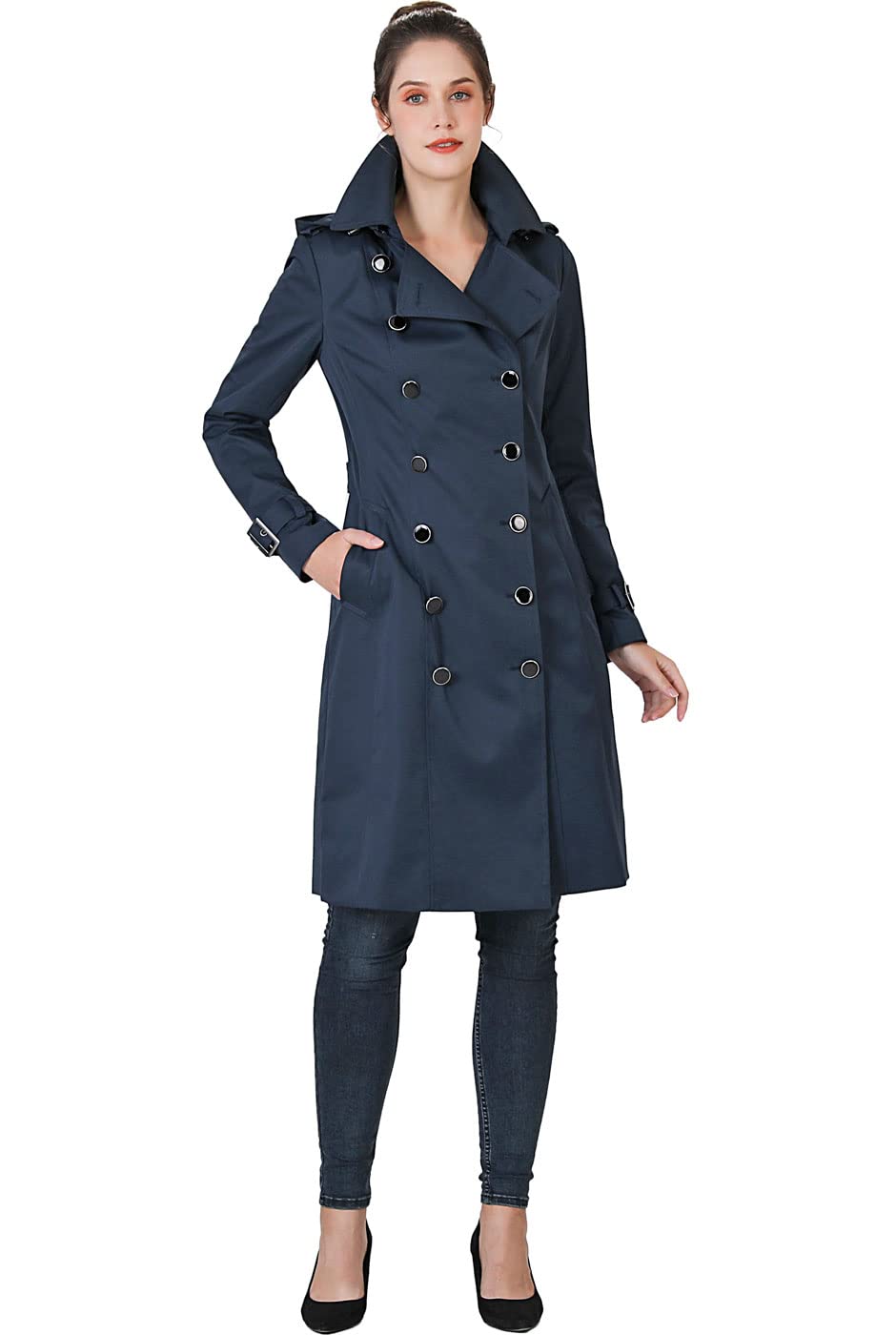 BGSD Women's Karla Waterproof Trench Coat - Classic & Plus Size Options | All-Weather Protection for Commuting, Travel & Outdoor Activities