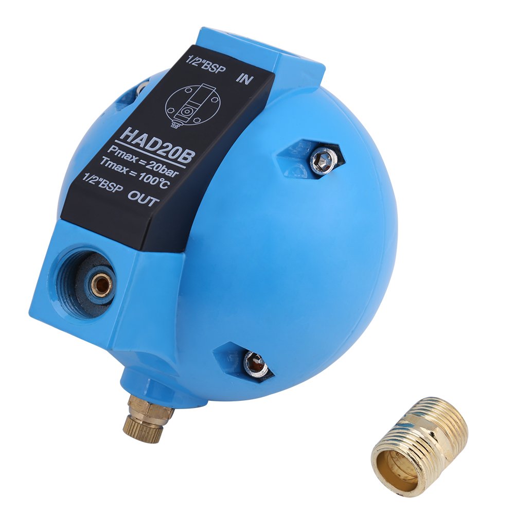 1/2BSP Round Float Drain Valve HAD20B - 400L/H 20Bar Automatic Condensate Drain for Compressed Air Systems | Industrial Air Compressor, HVAC & Pneumatic Equipment Use
