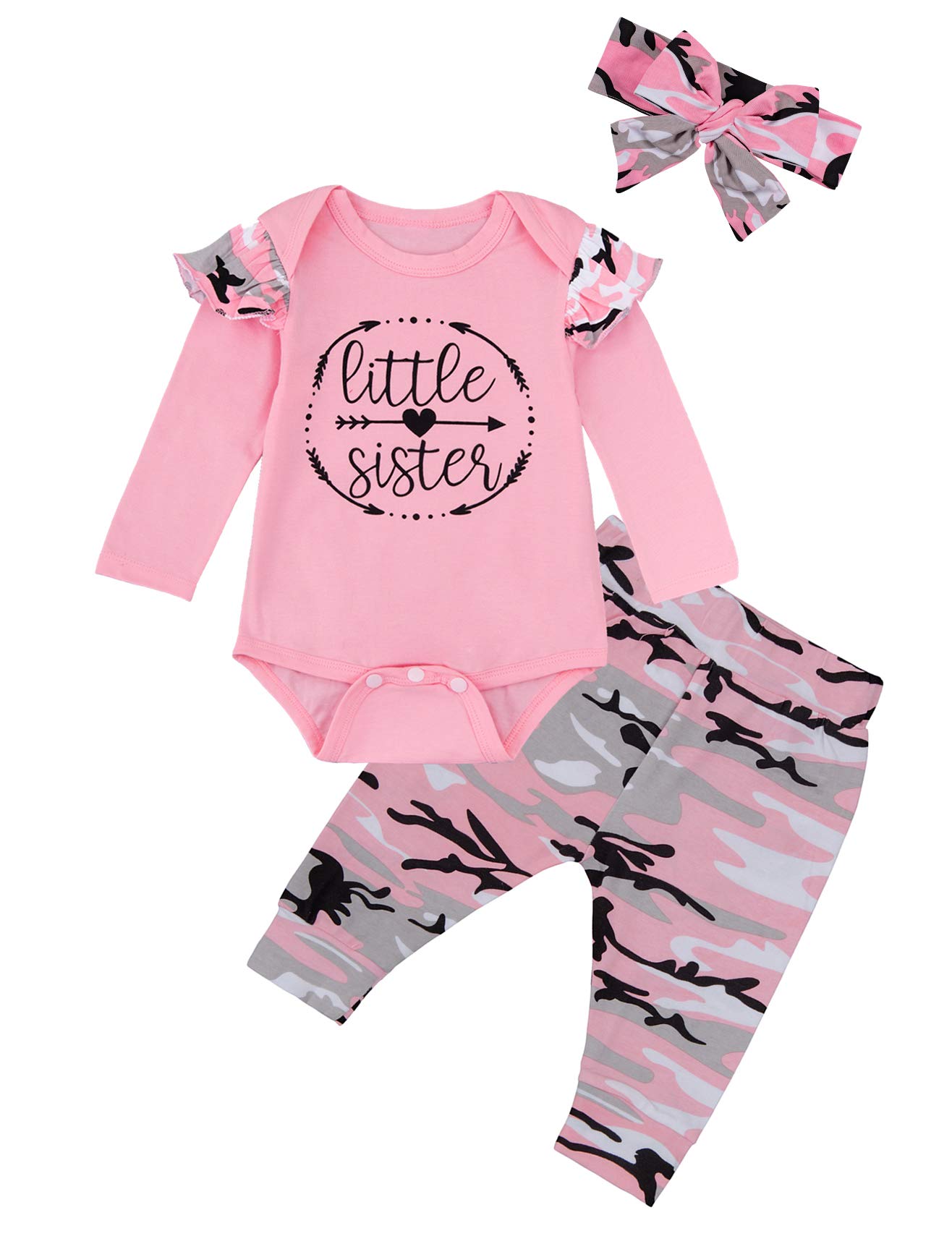 Adorable Baby Girl Matching Outfits - Little Sister & Big Sister Pink Floral Pants Set | Cute Sibling Photoshoot & Family Outing Outfits