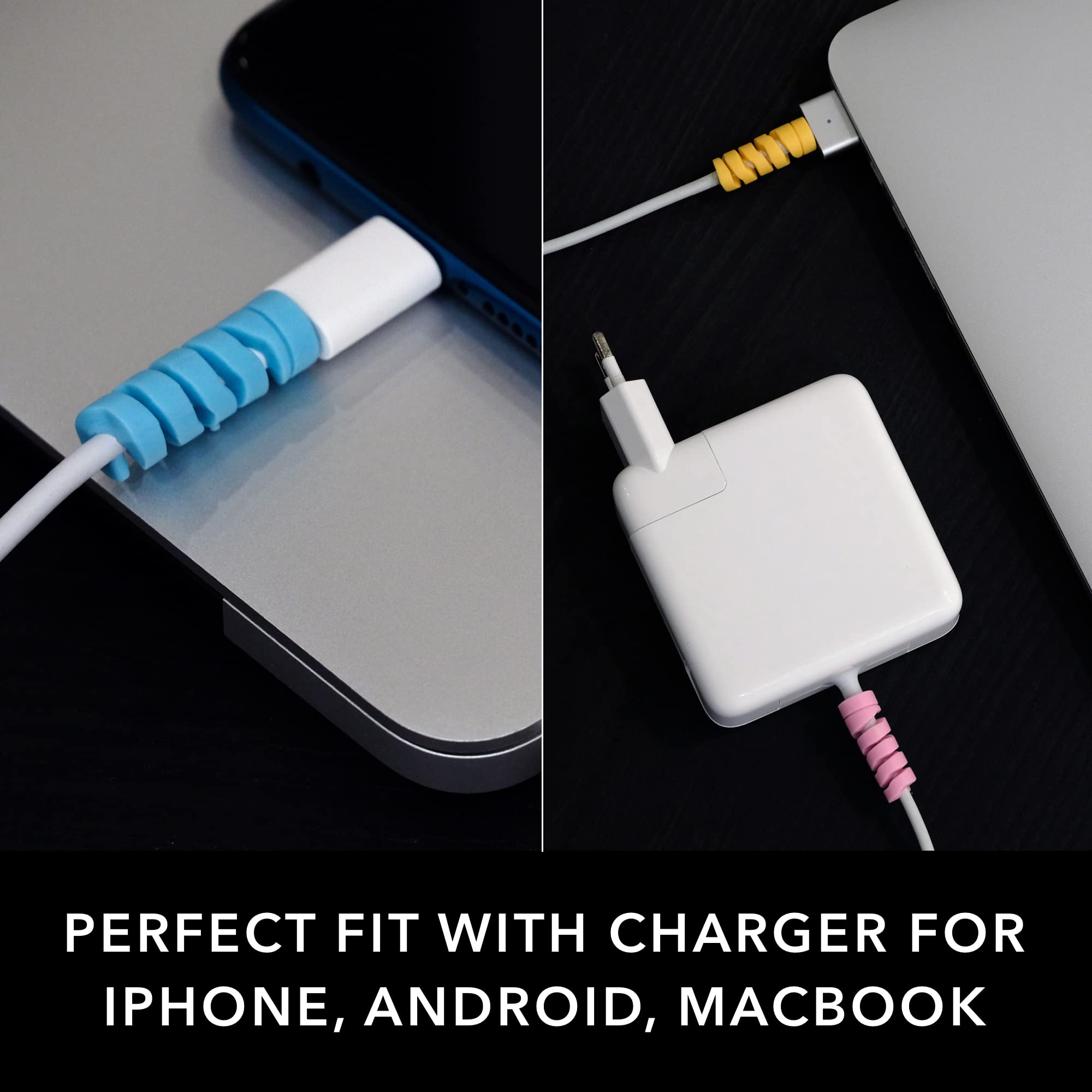 20-Pack Artefact Cable Protector - Durable Charger & Cord Protector for iPhone, iPad, MacBook - Prevent Fraying & Extend Cable Life - Perfect for Home, Office & Travel Use