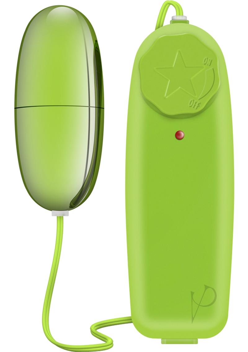 BYours Power Bullet Vibrator with Wired Remote Control - Lime Green Adult Toy for Couples Play & Solo Pleasure - Perfect for Bedroom Fun, Travel & Discreet Use