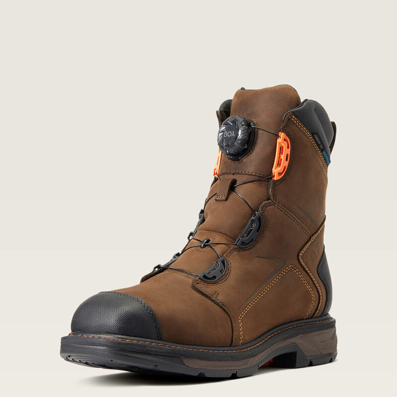 WorkHog XT 8 BOA Waterproof Carbon Toe Work Boots for Men - Slip Resistant Safety Shoes for Construction, Hiking & Outdoor Work